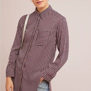 Maeve Striped Button-Up Shirt